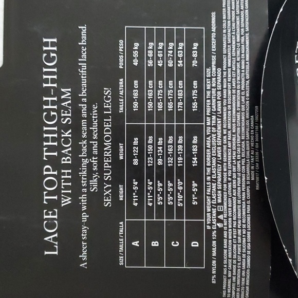 Victoria's Secret Lace Top Thigh High Stockings with Seam - Picture 4 of 5